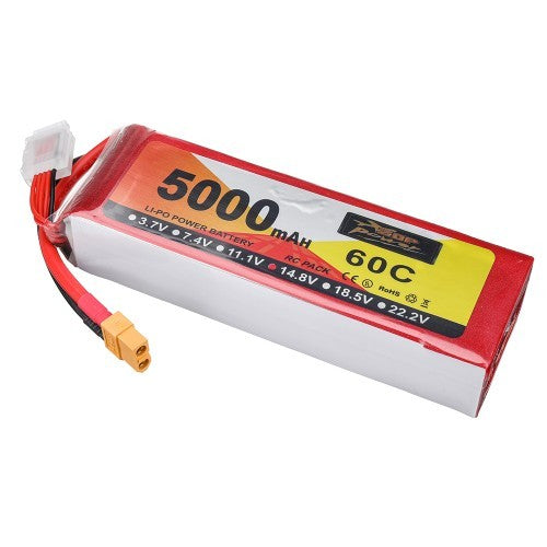 ZOP Power, 4s 14.8v, 5000mah 60c, LiPo batteri, EC5 Stik