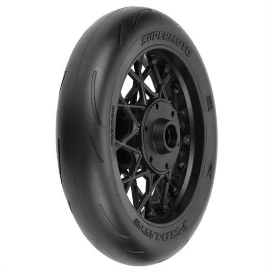 Pro-Line - PL1022210 - 1/4 Supermoto S3 Motorcycle Front Tire MTD Black (1): PROMOTO-MX